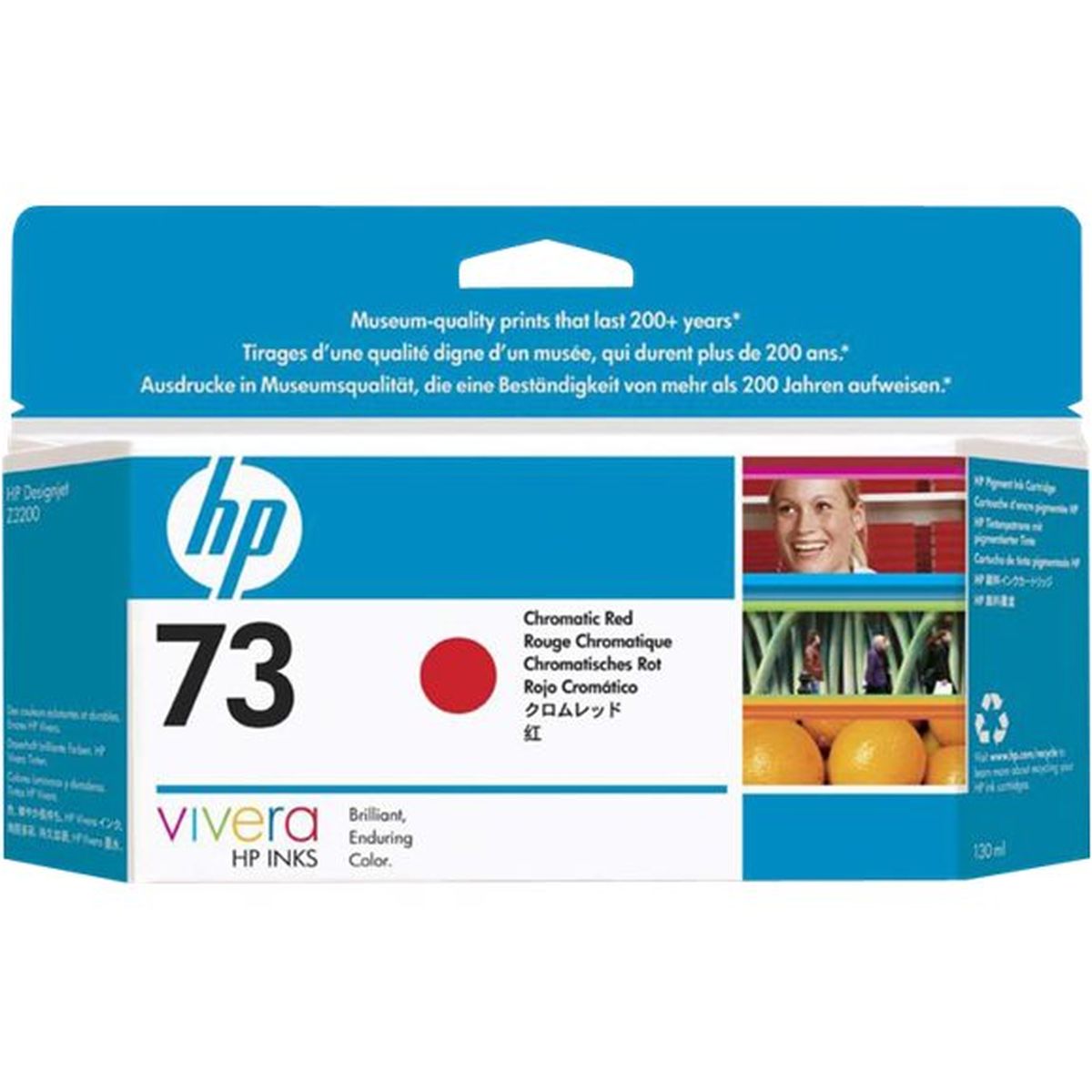 HP 73/CD951A Tintenpatrone Chromatisches Rot-Vivera - image 2 of 2