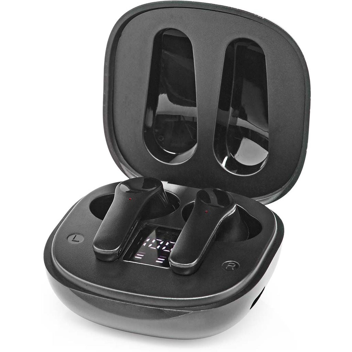 Nedis Fully WL Earbuds BT Touch Control Charging Case BLT-In Mic NC BK