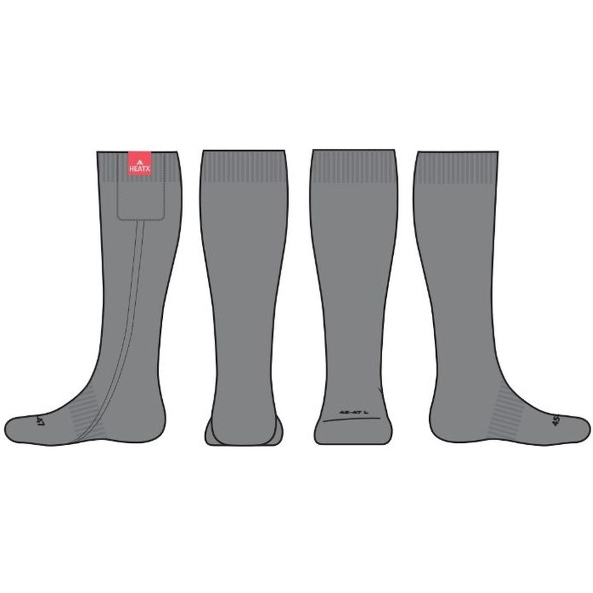 Heat Experience Heatx Everyday Socks Only V3 L Grey - Battery Heated - EU43-45 - image 2 of 2