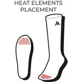 Heat Experience Heatx Carve Socks Only XS Sand/Black - Battery Heated - EU34-36
