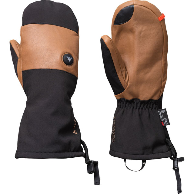 Heat Experience Heatx Carve Mittens L Brown/Black - Battery Heated