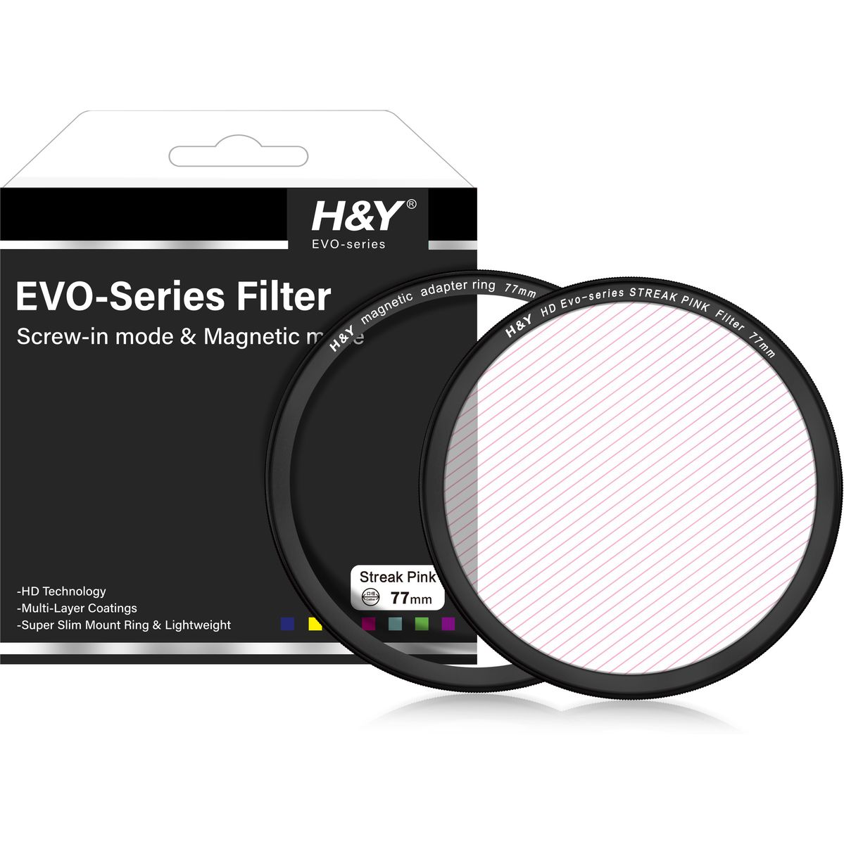 H&Y HD EVO-Series Streak Pink Filter Kit 82mm