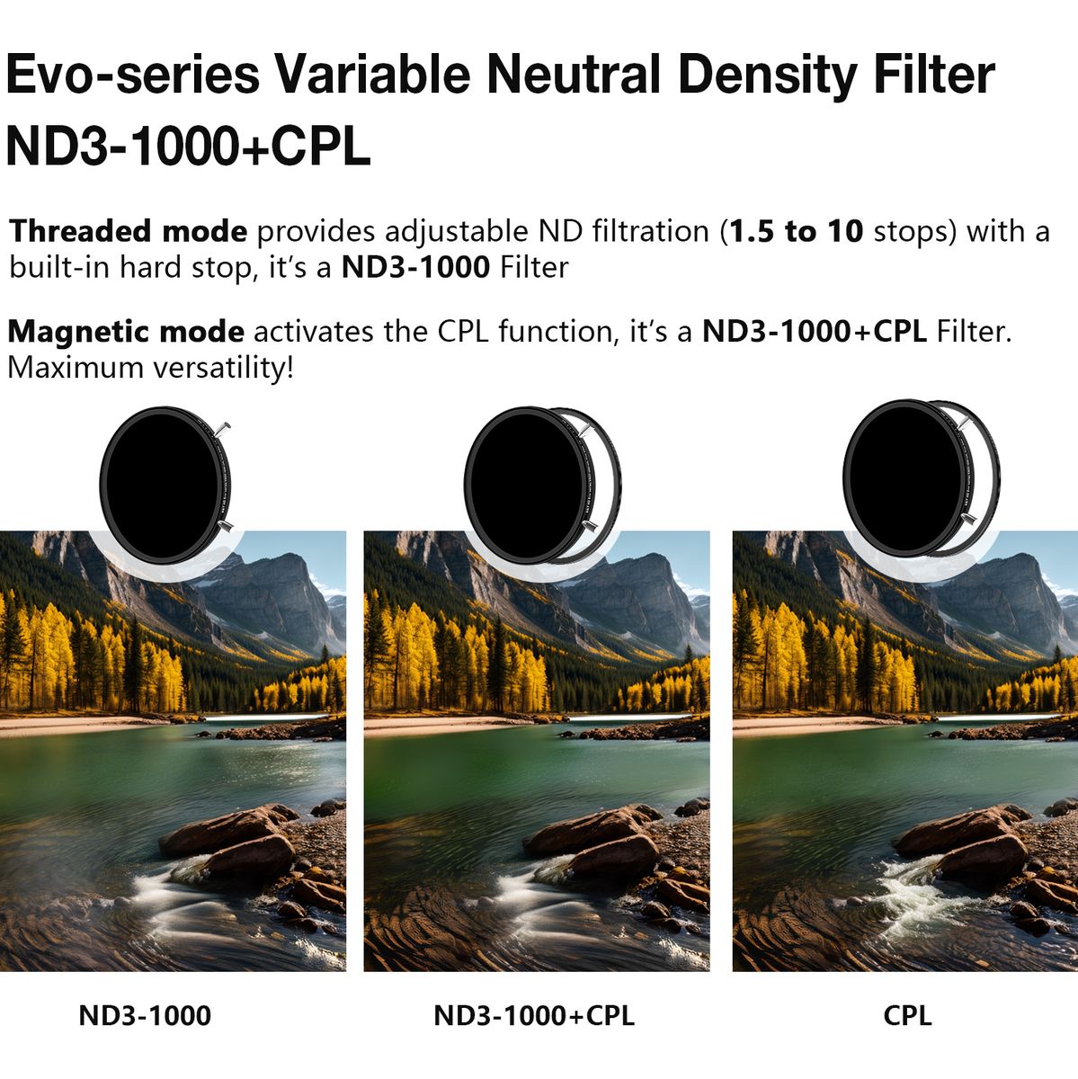 H&Y HD EVO-Series ND3-1000+CPL Filter Kit 95mm - image 2 of 2