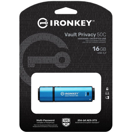 Kingston 16GB USB-C IronKey Vault P 50C AES-256 - image 3 of 4