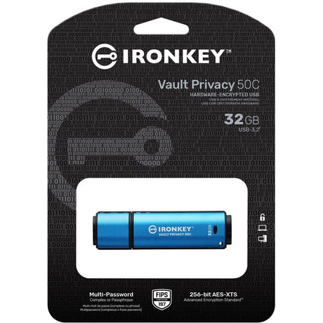 Kingston 32GB USB-C IronKey Vault P 50C AES-256 - image 3 of 4