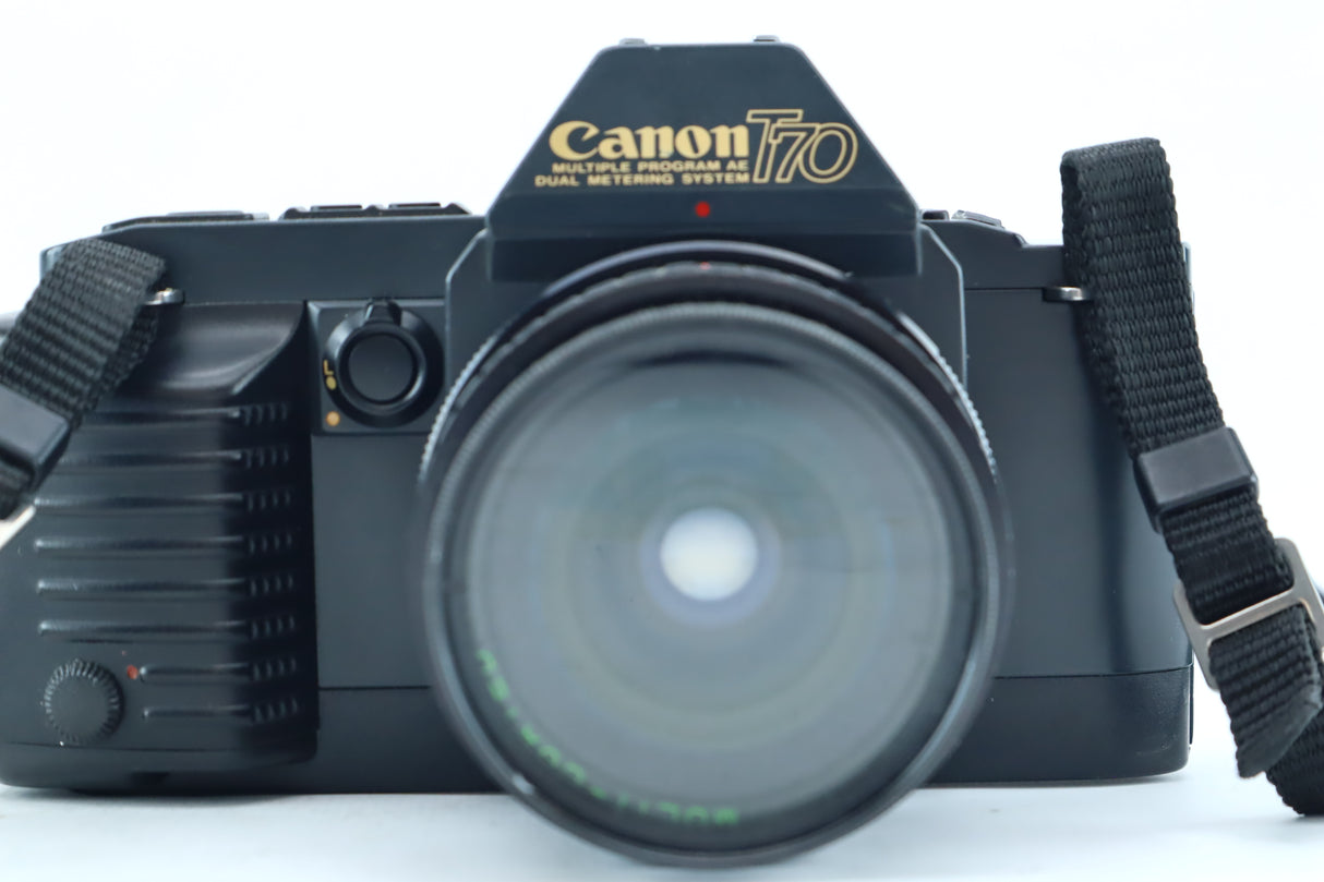Canon T70 – 35mm Program SLR with Makinon Auto 28mm f/2.8 Lens