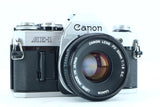 Canon AE-1 with Canon FD 50mm f/1.8 S.C.