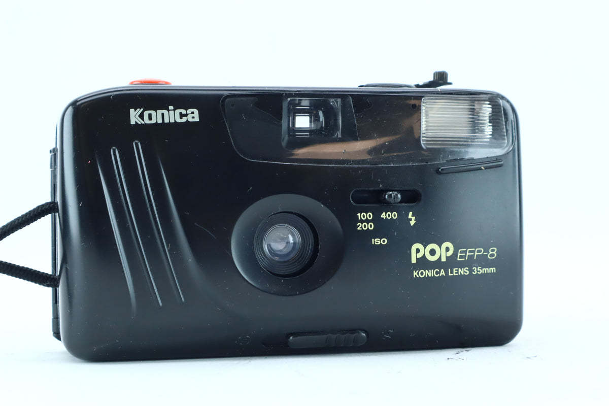 Appareil Photo Jetable Konica Pop Noir Avec Flash - Format 35 Mm - Années 90 - Occasion Fonctionnel