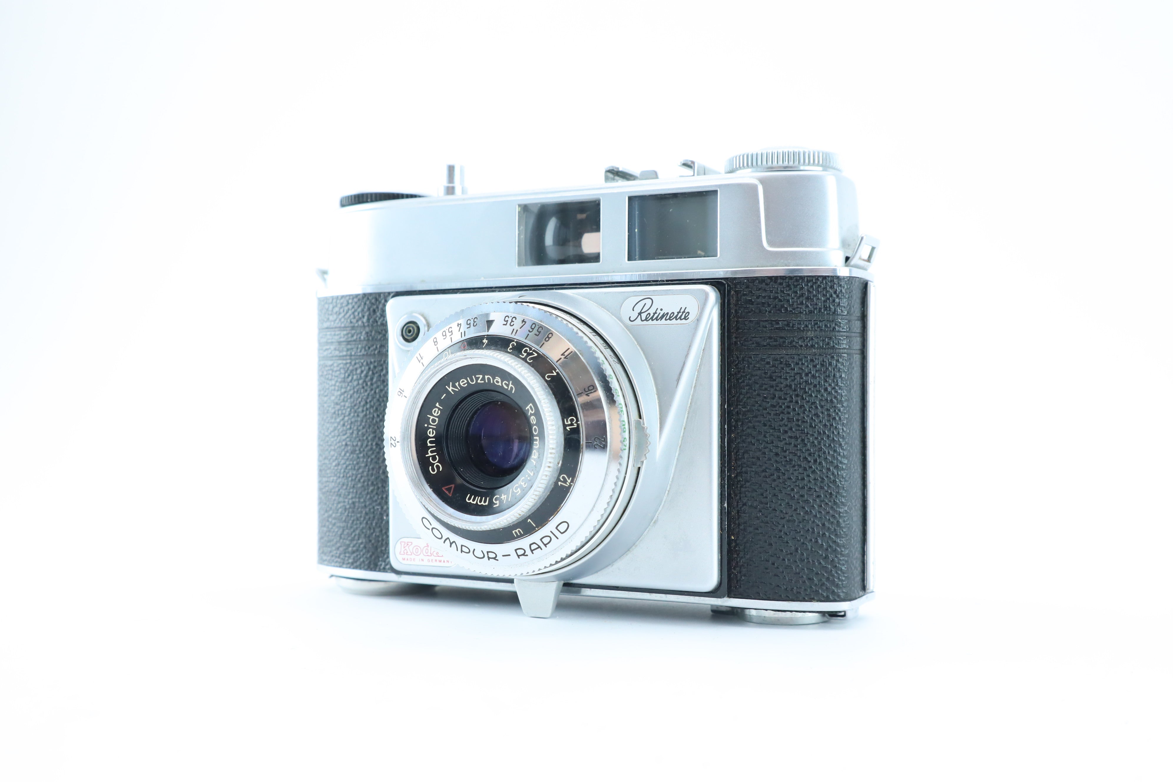 Kodak Retinette + Schneider-Kreuznach Reomar 45mm f/3.5 – Hard to