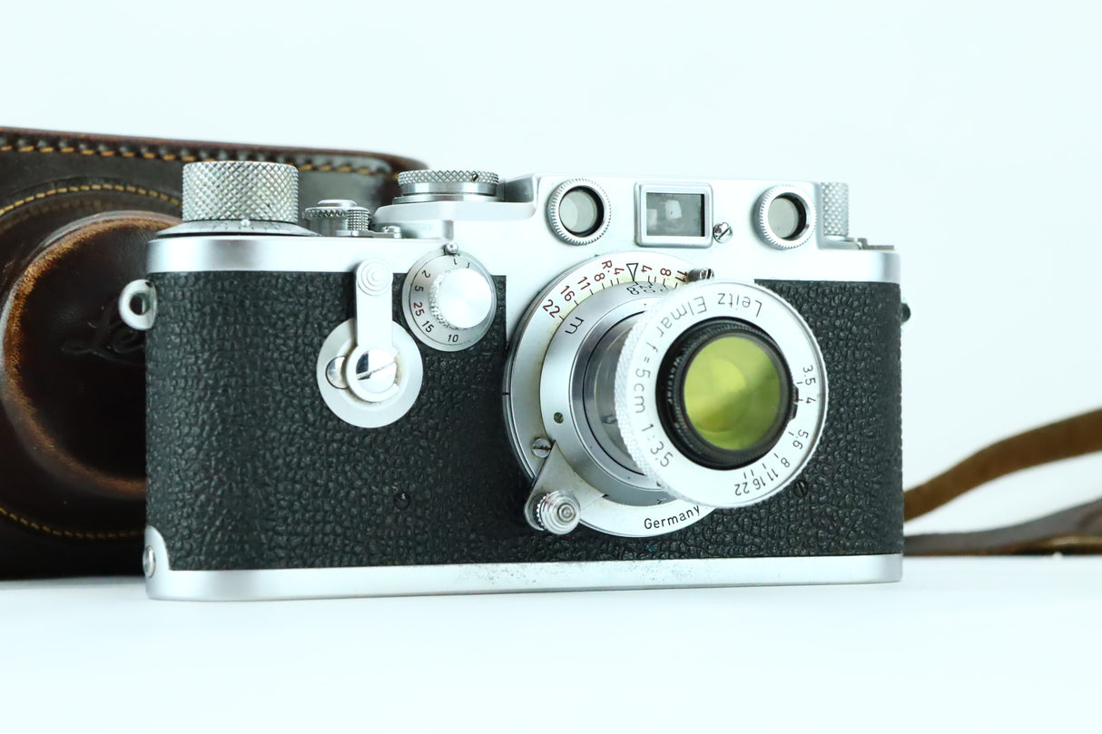 Leica IIIf Red Dial and Leitz Elmar 50mm f/3.5  *Like New*