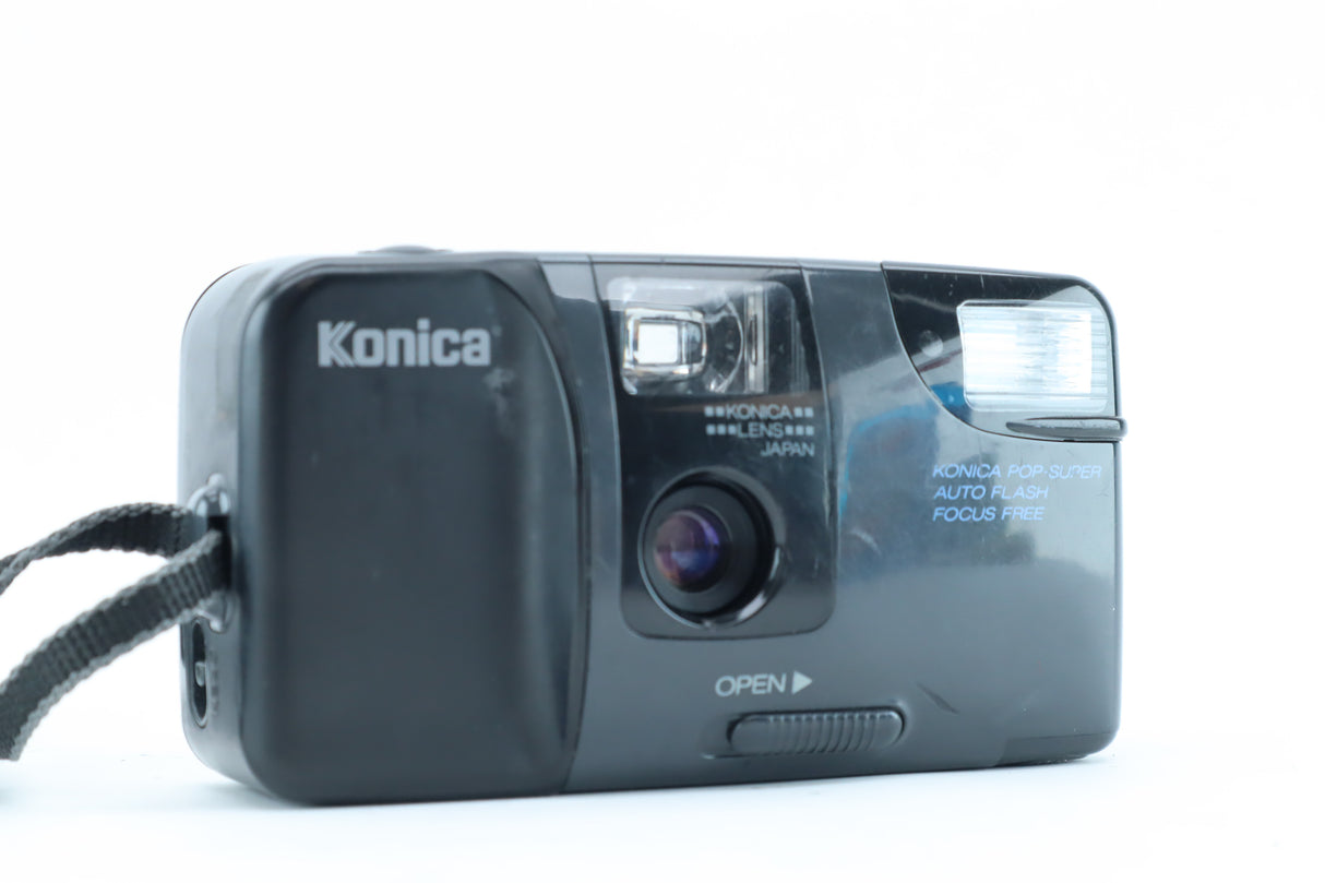 Konica Pop Super – Easy 35mm Compact Camera with Built-in Flash