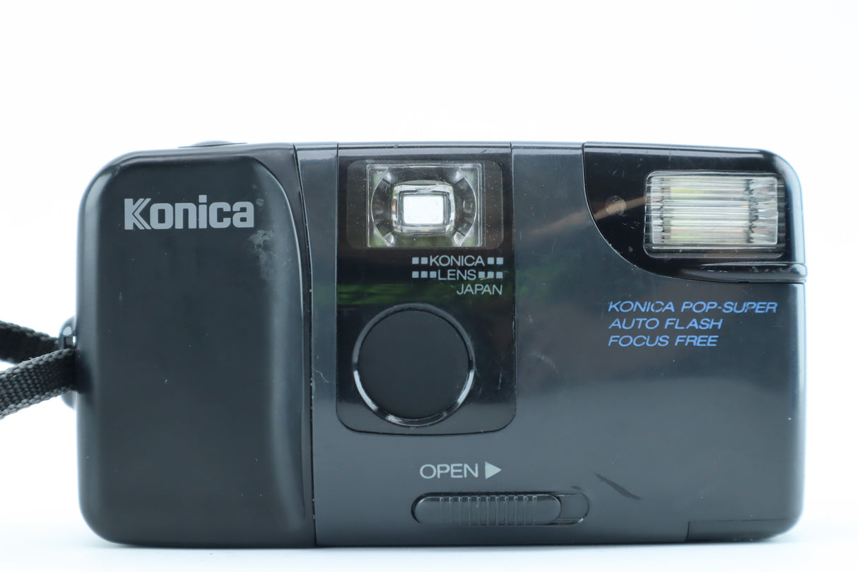 Konica Pop Super – Easy 35mm Compact Camera with Built-in Flash