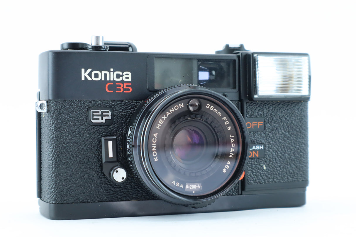 Konica C35 EF – Classic 35mm Compact Camera with Hexanon 38mm f/2.8 Lens