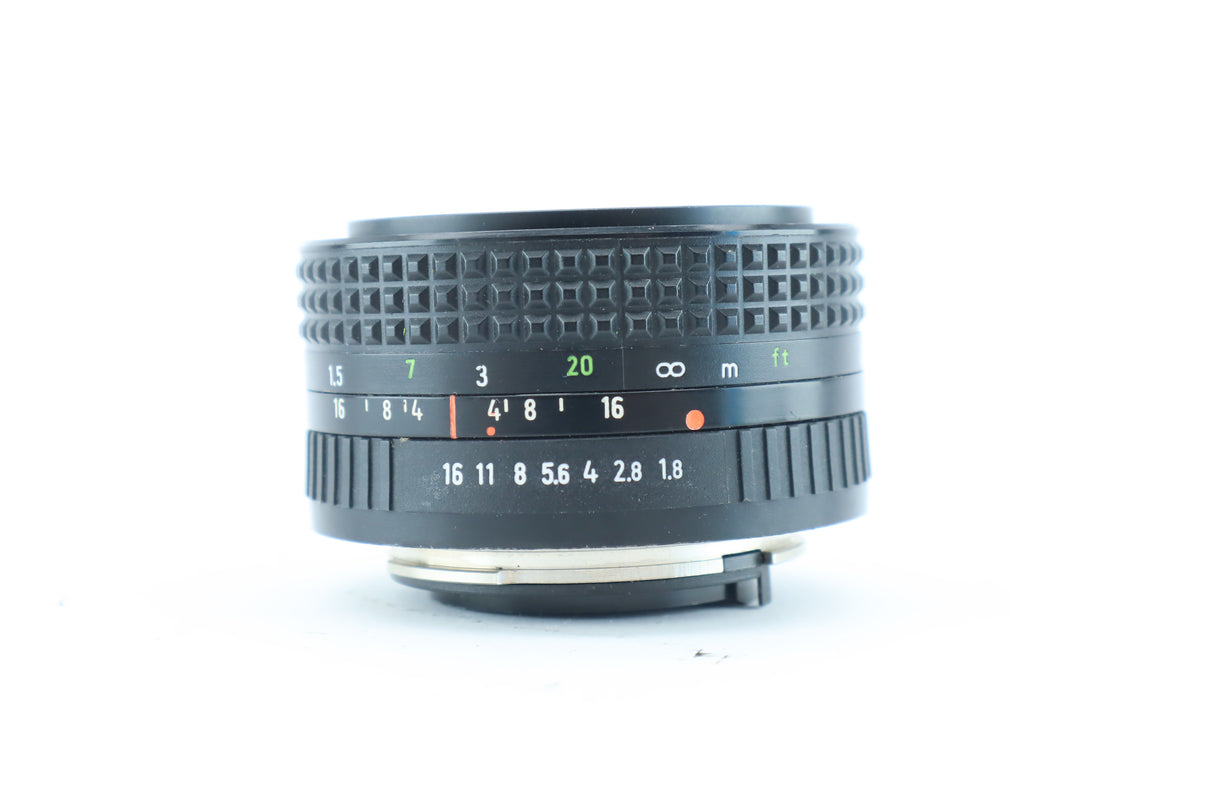 Pentacon Prakticar 50mm f/1.8 – PB Mount Manual Focus Lens.