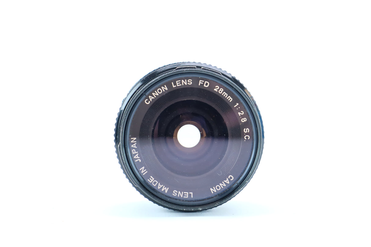 Canon FD 28mm f/2.8 S.C. -Classic Sharpness with S.C. Coating