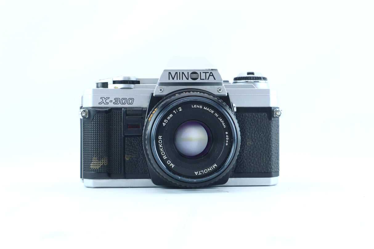 Minolta X‑300 with MD Rokkor 45 mm f/2 