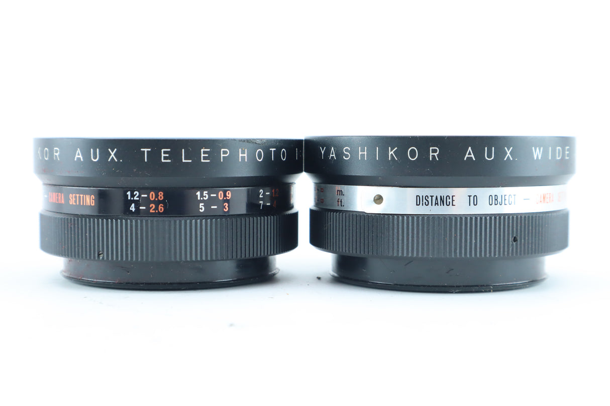 Yashikor Aux Telephoto + Wide Angle 4 Set with Finder