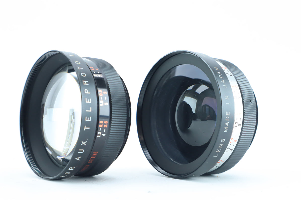Yashikor Aux Telephoto + Wide Angle 4 Set with Finder