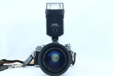 Minolta XD5 with Vivitar Series 1 35-85mm f/2.8 & Auto 132X Flash