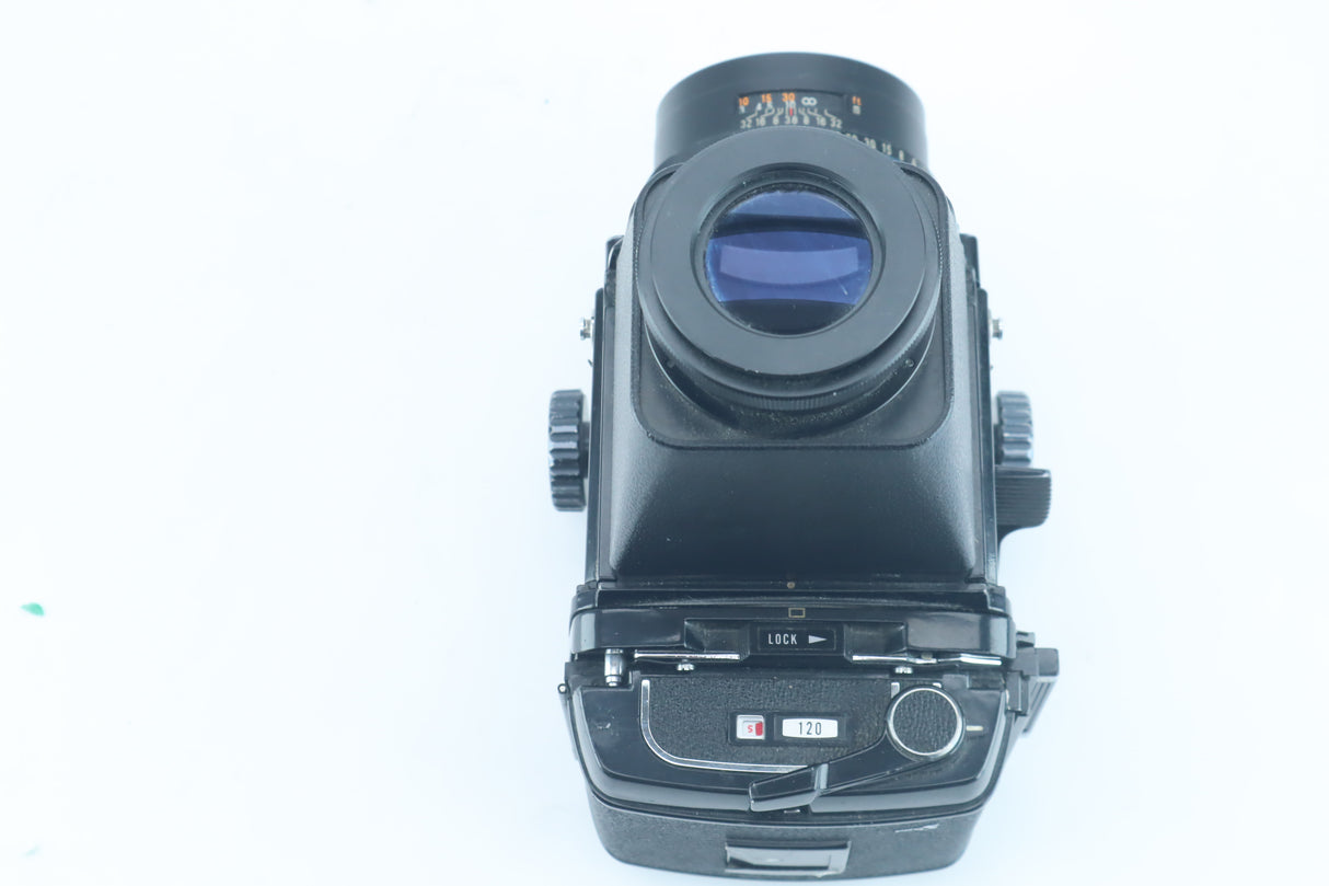 Mamiya RB67 with Mamiya Sekor C 127mm f/3.8 and Chimney Finder