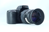 Canon EOS 1000F N with Exakta 35-135mm f/3.5-4.5 MC Macro