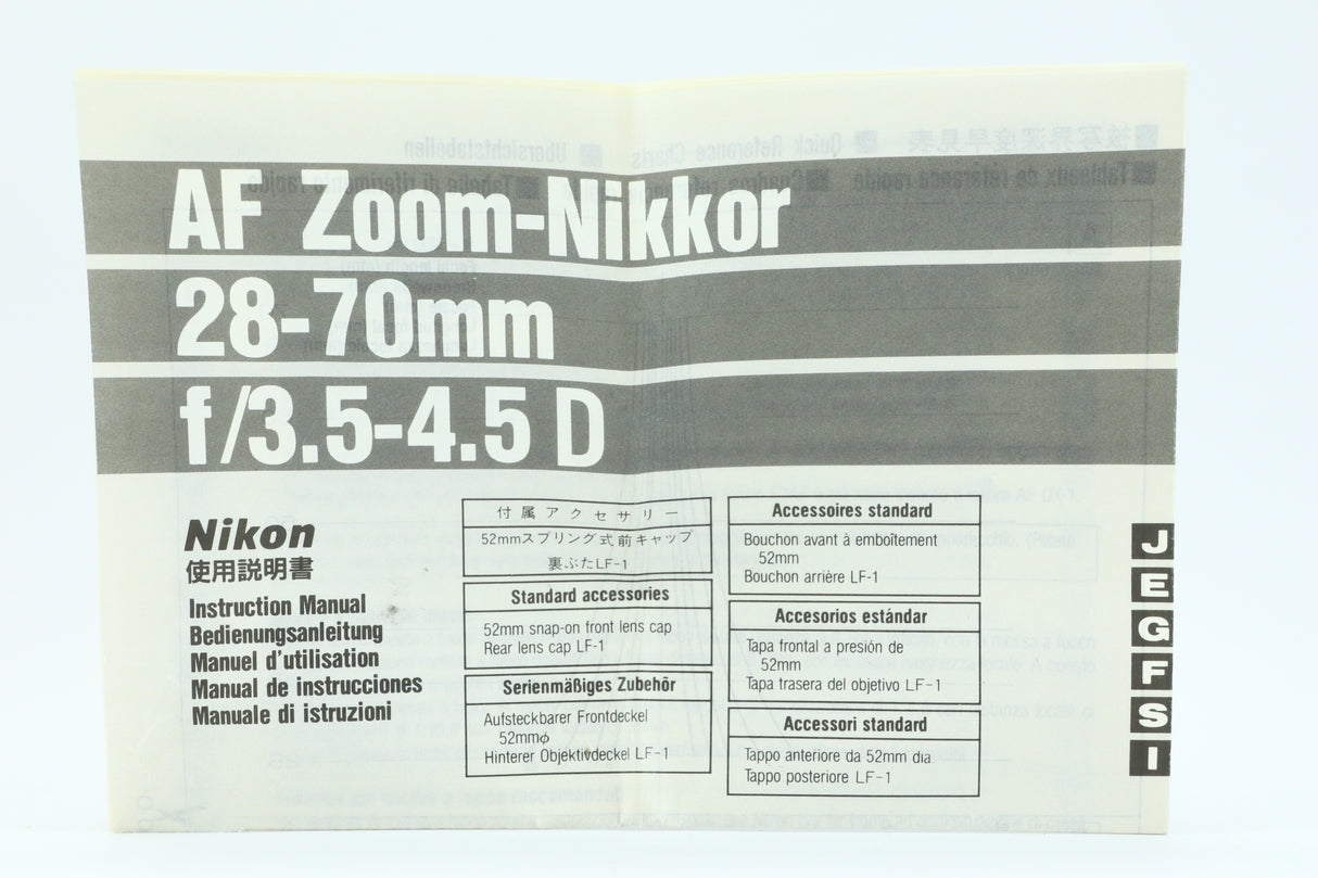 Nikon AF Nikkor 28-70mm 3,5-4,5