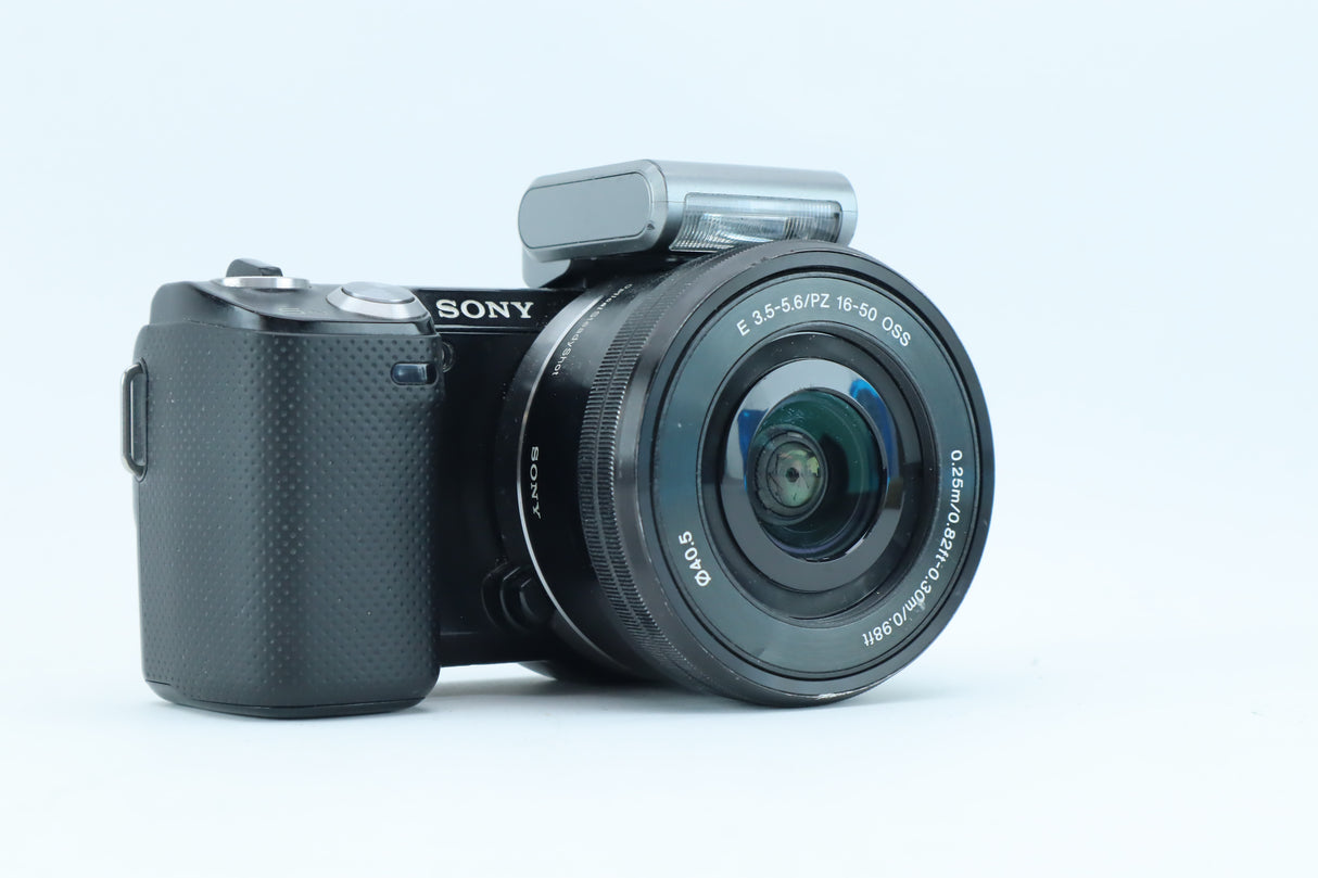 Sony NEX-5N with 16-50mm OSS Lens and Flash