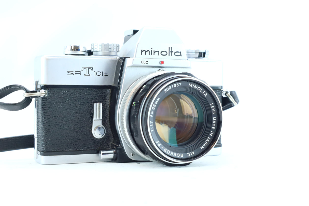 Minolta SRT 101b 35mm SLR Kit with MC Rokkor-PF 55mm f/1.7