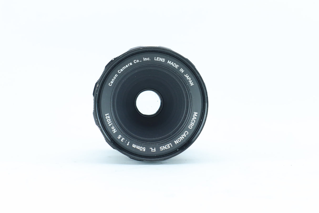 Canon FL 50mm f/3.5 Macro with Life Size Adapter | S/N: 11021