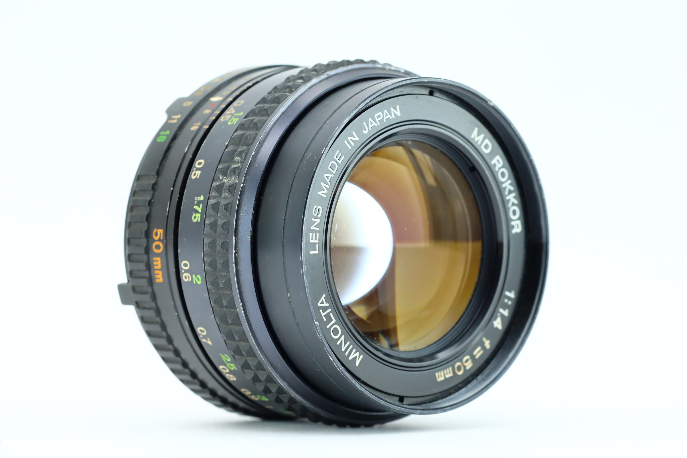 Minolta XD 、MD 50mm f/1.4 Near Mint] MINOLTA XD 50th Anniversary / MD ROKKOR 50mm F1.4 From