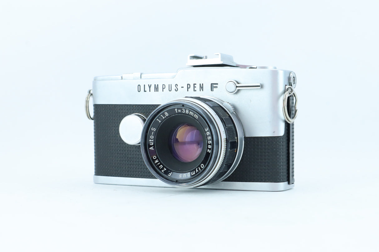Olympus Pen F with 38mm f/1.8 F. Zuiko Auto-S