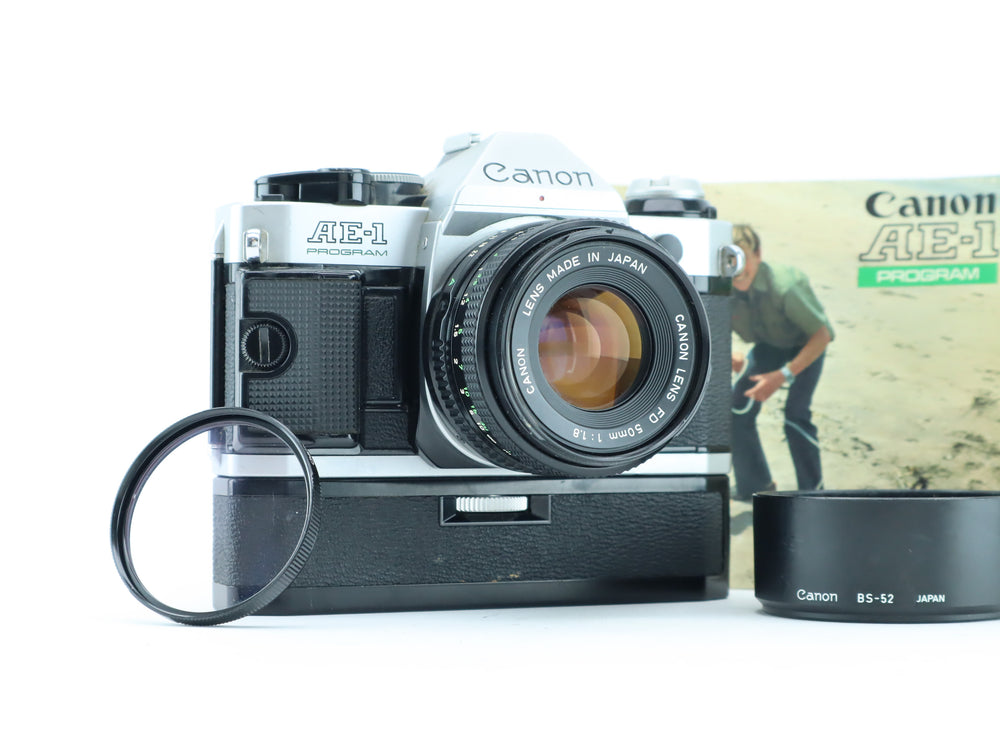 Canon AE1 Program + Objectif Canon FD 50mm 1.8 - Reflex Argentique 35mm - AE -1 - Fonctionnel - Photo, audio & vidéo Canon AE1 Program + Objectif Canon FD 50mm 1.8 - Reflex Argentique 35mm - AE -1 - Fonctionnel - Photo, audio & vidéo