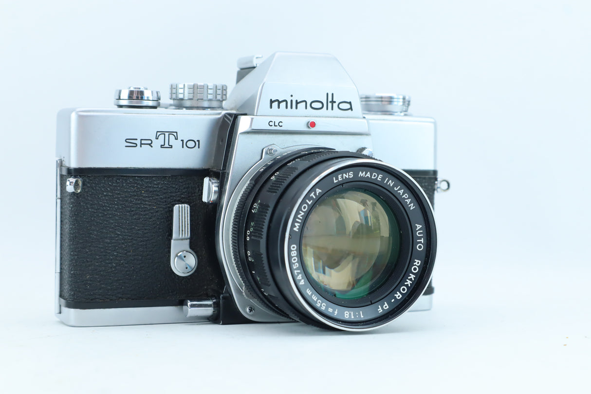 Minolta SRT 101 35mm SLR Kit with Auto Rokkor-PF 55mm f/1.8