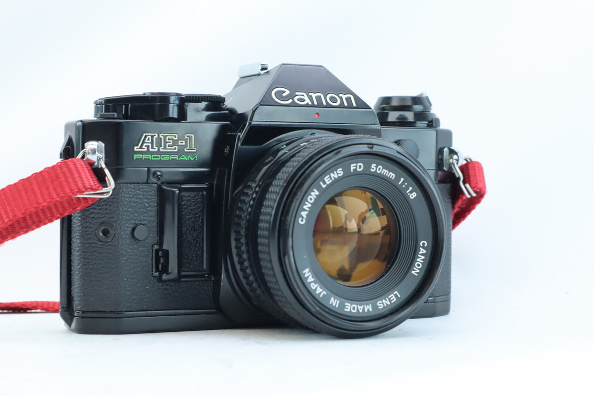 Canon AE-1 Program 35mm SLR Kit with FD 50mm f/1.8