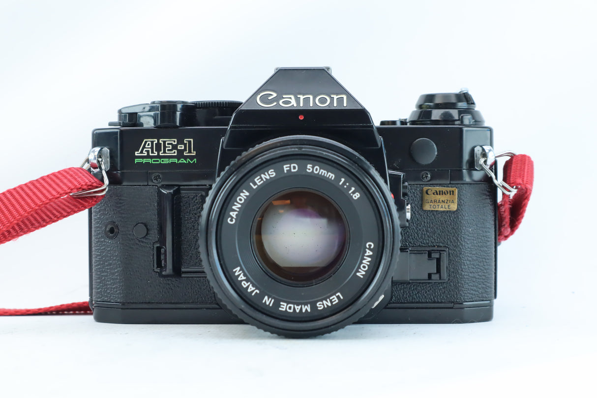 Canon AE-1 Program 35mm SLR Kit with FD 50mm f/1.8