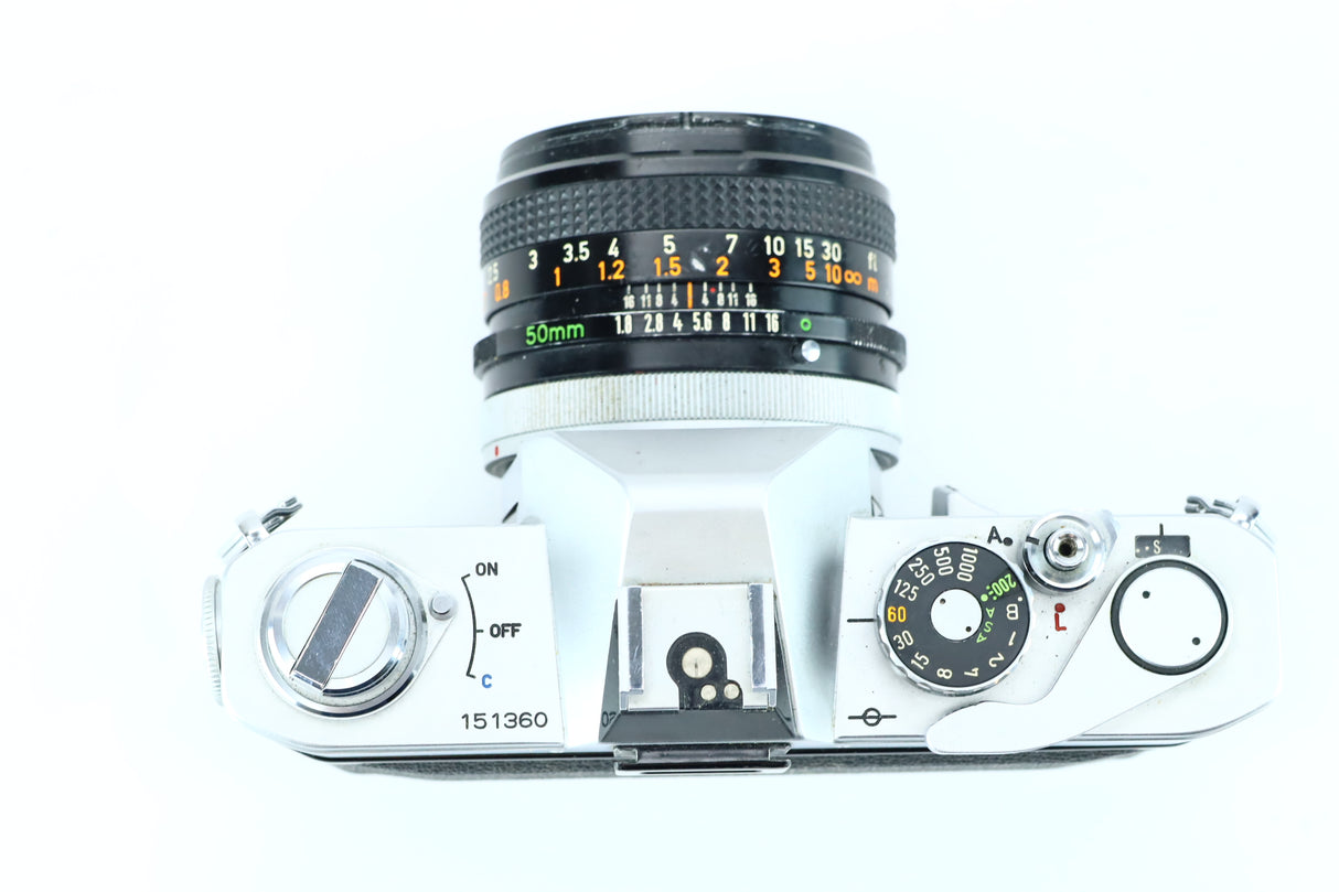 Canon FTb – 35mm SLR Film Camera with Canon FD 50mm f/1.8 Lens