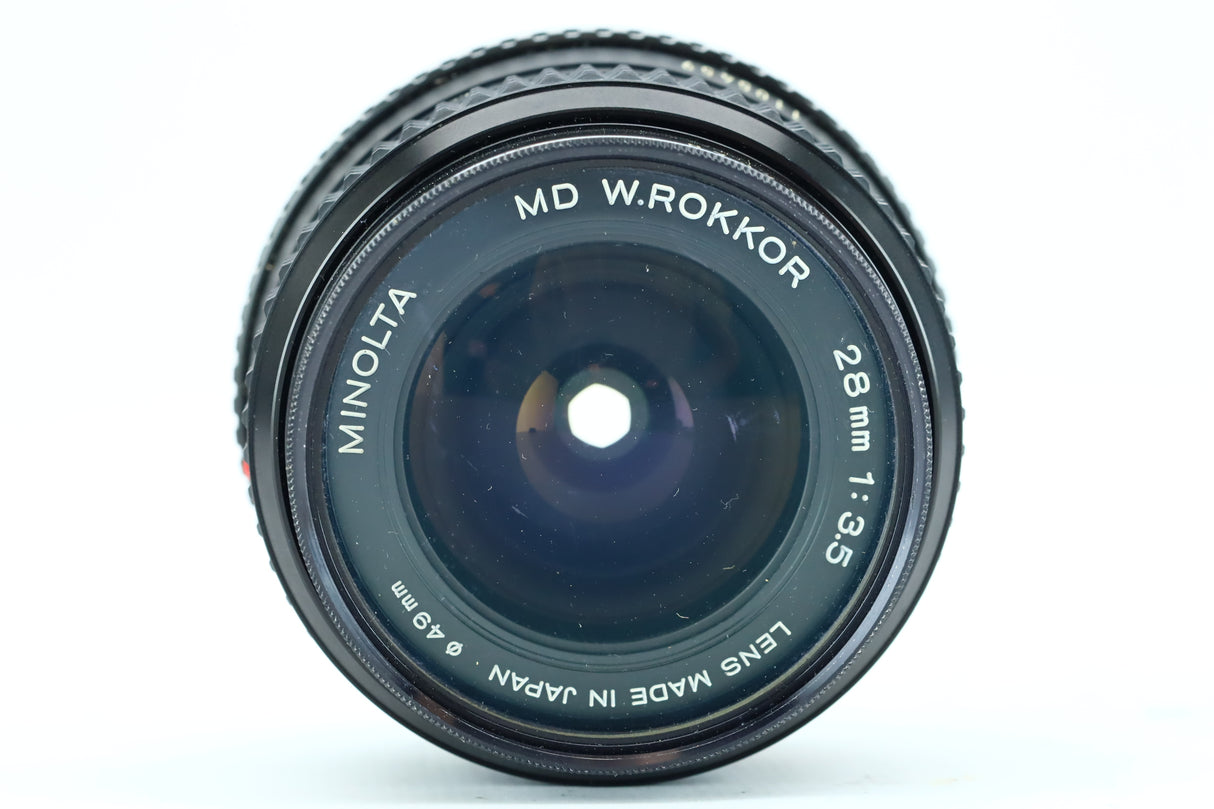 Minolta XG-M Set – 28mm, 50mm, 75–150mm + Grip + Teleconverter