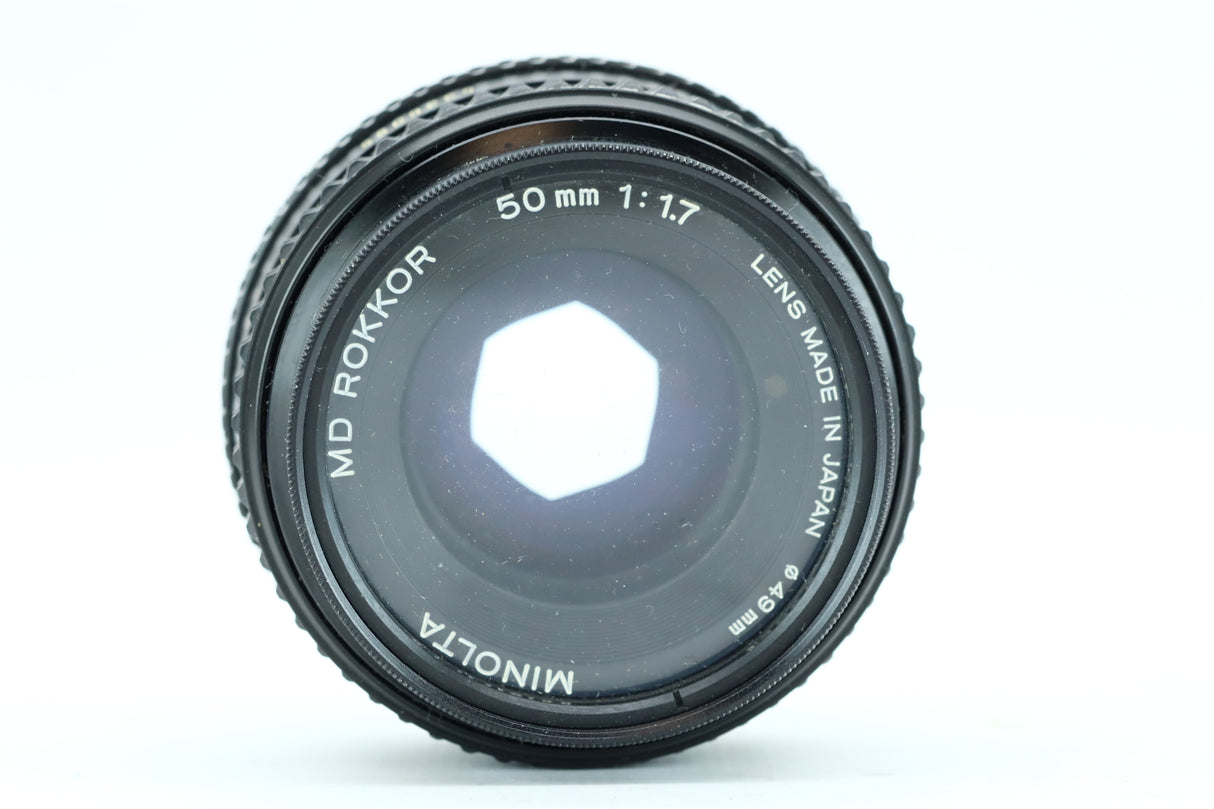 Minolta XG-M Set – 28mm, 50mm, 75–150mm + Grip + Teleconverter