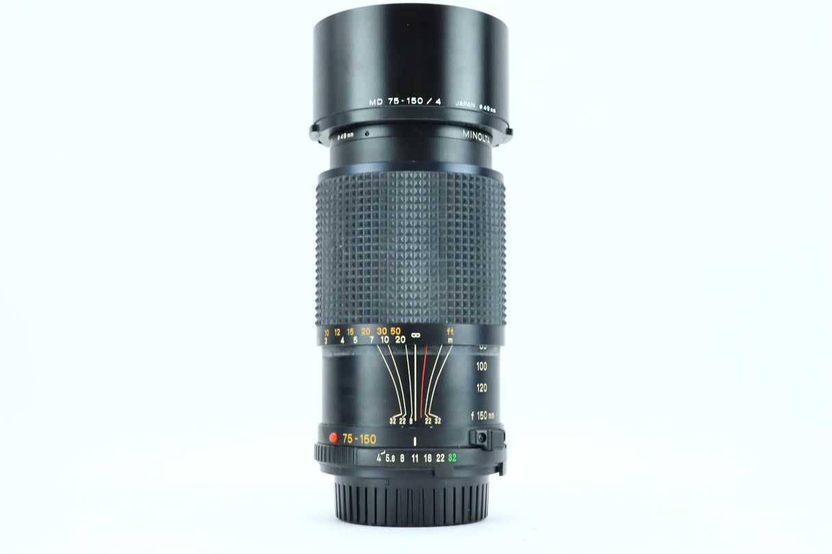 Minolta XG-M Set – 28mm, 50mm, 75–150mm + Grip + Teleconverter