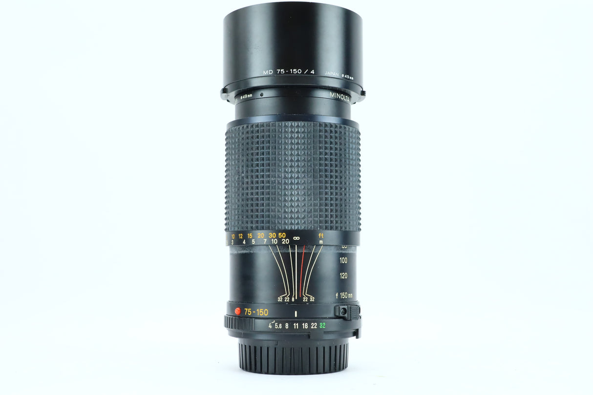 Minolta XG-M Set – 28mm, 50mm, 75–150mm + Grip + Teleconverter