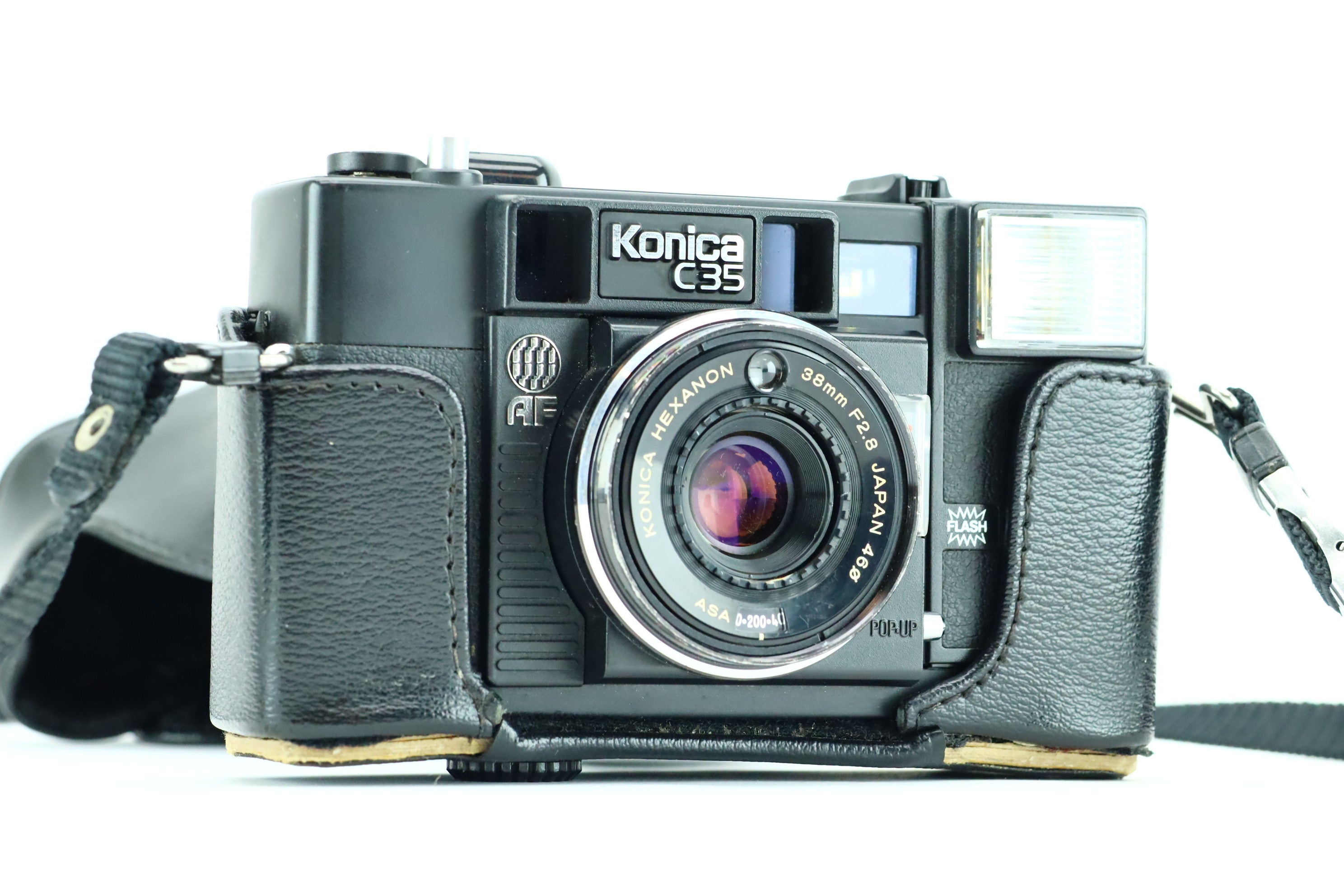 KONICA C35 フィルムカメラ HEXANON 38mm F2.8ケース付 楽天市場】【整備済】【保証付 】 コニカ KONICA C35 Flashmatic