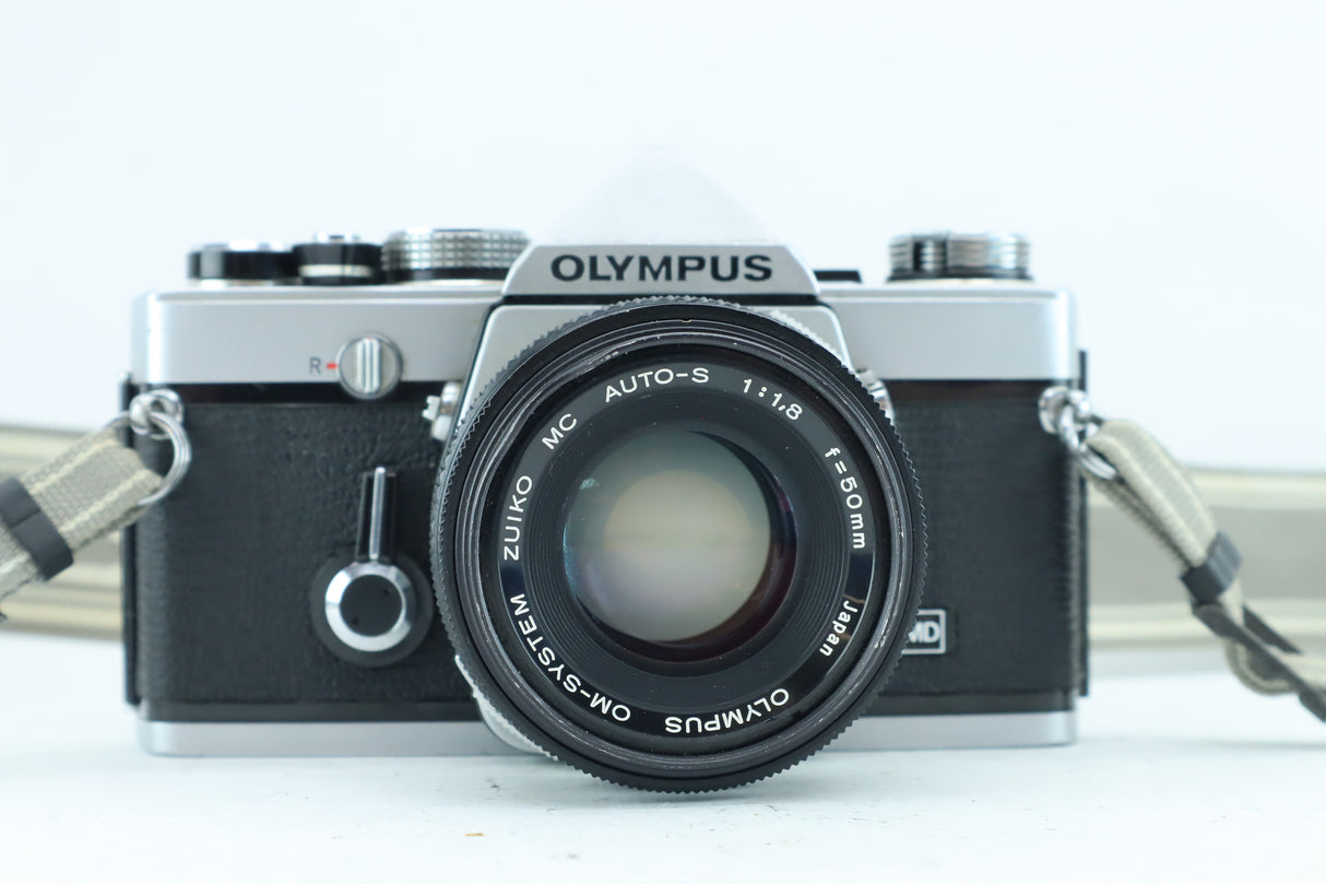 Olympus OM-1 MD 35mm SLR Kit with Zuiko MC Auto-S 50mm f/1.8