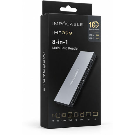 IMPÓSABLE IMP399 8-In-1 Cardreader CFexpres A & B And SD
