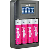 Jupio USB 4-SLOTS Battery Fast Charger LCD