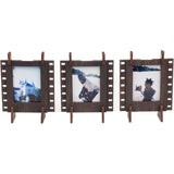 JollyLook 3 Photo Frames Mini Wood Dark Brown - image 2 of 5
