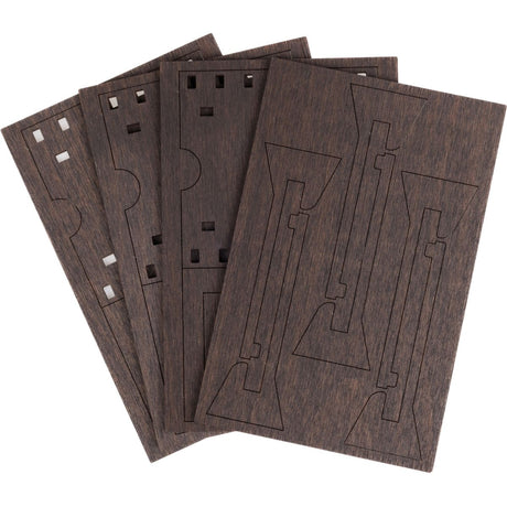 JollyLook 3 Photo Frames Mini Wood Dark Brown - image 5 of 5