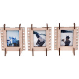 JollyLook 3 Photo Frames Mini Wood Light Brown - image 2 of 5