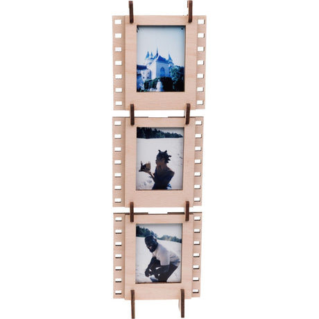 JollyLook 3 Photo Frames Mini Wood Light Brown - image 3 of 5