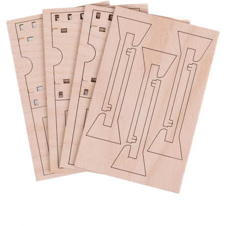 JollyLook 3 Photo Frames Mini Wood Light Brown - image 5 of 5