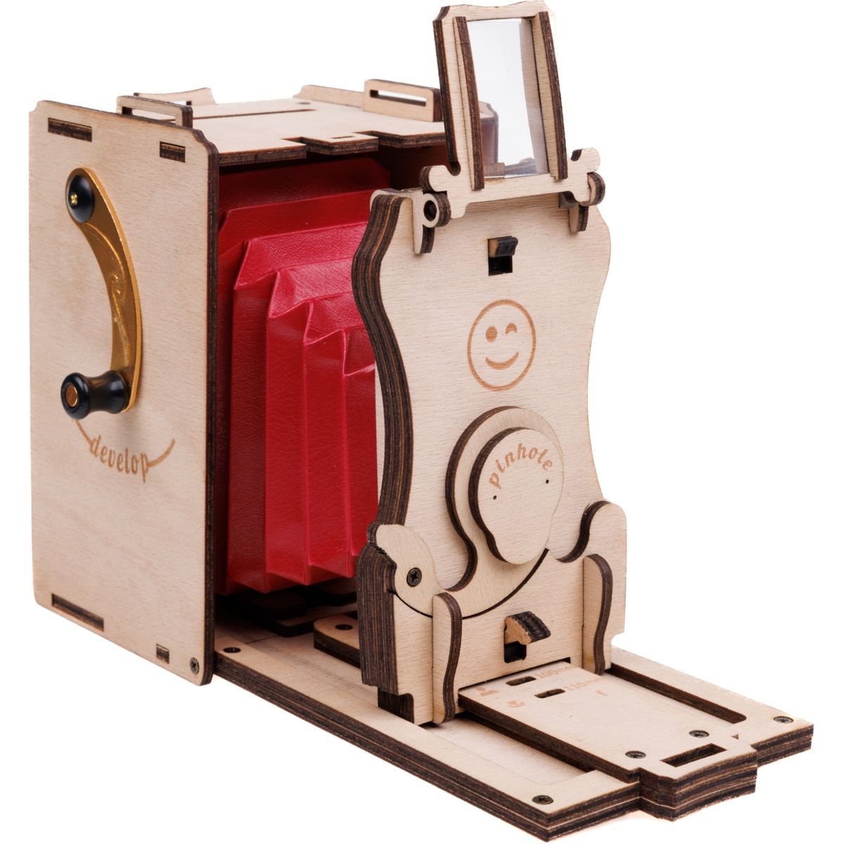 JollyLook Pinhole Mini Instant Film Camera Wood Light Brui - image 3 of 5